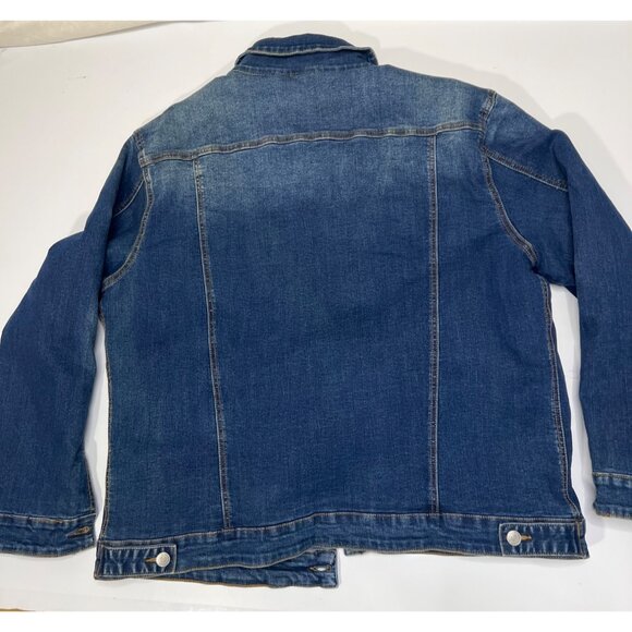 Slate & Stone Trucker Jacket Mens XLarge Distressed Denim Quilted Lined Buttons - Picture 8 of 10